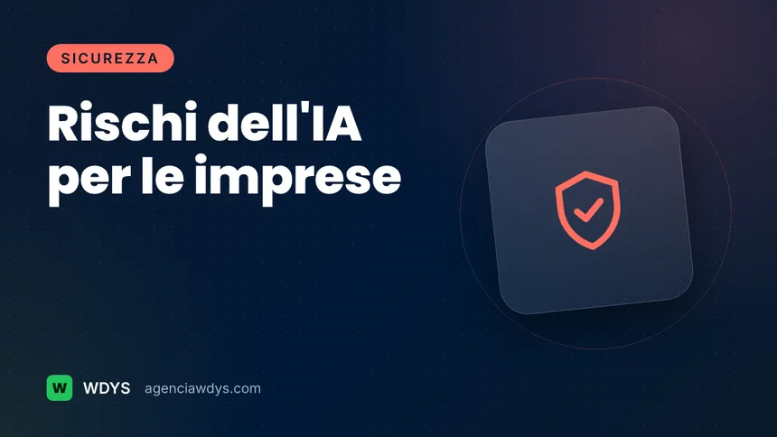 Copertina della guida: Rischi dell'intelligenza artificiale per le aziende: cosa trapela, cosa sbaglia e come proteggersi
